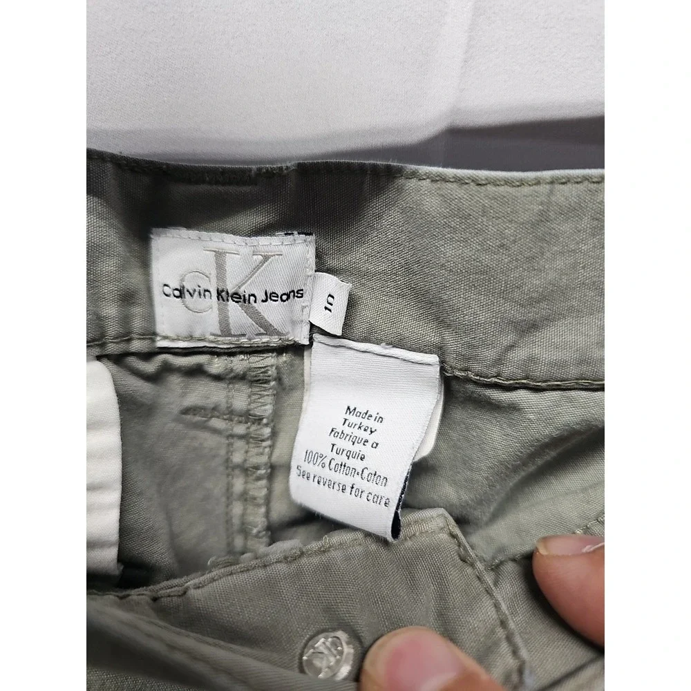 Calvin Klein‎ Women's Flat Front Jeans Cargo Shorts High Rise 7